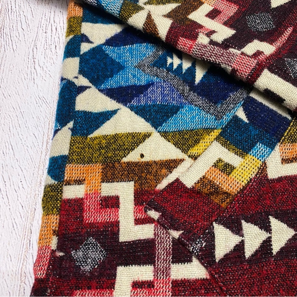 Alpaca Colorful Geometric Pattern Hoodie Large - Picture 9 of 9